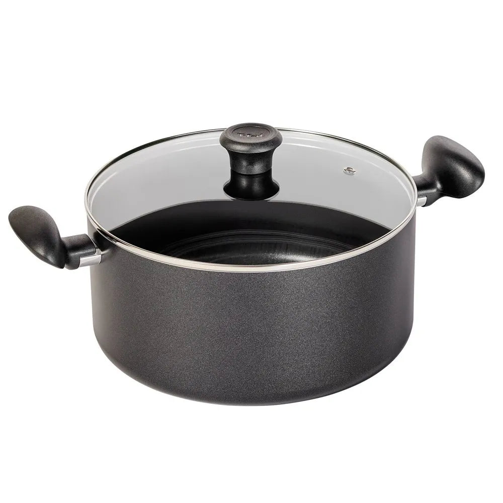 T-Fal - Nonstick Stock Pot With Lid - 8.5qt - Black - REBEL