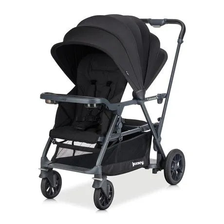 Joovy Caboose S Sit Stand Double Stroller Black Melange – REBEL