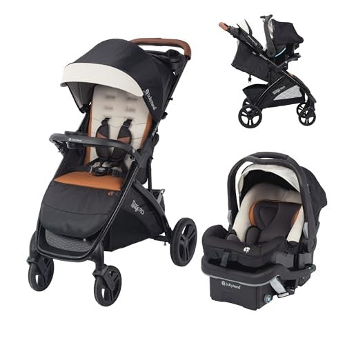 tan car seat and stroller Baby Trend Travel System Stroller with Infant Car Seat