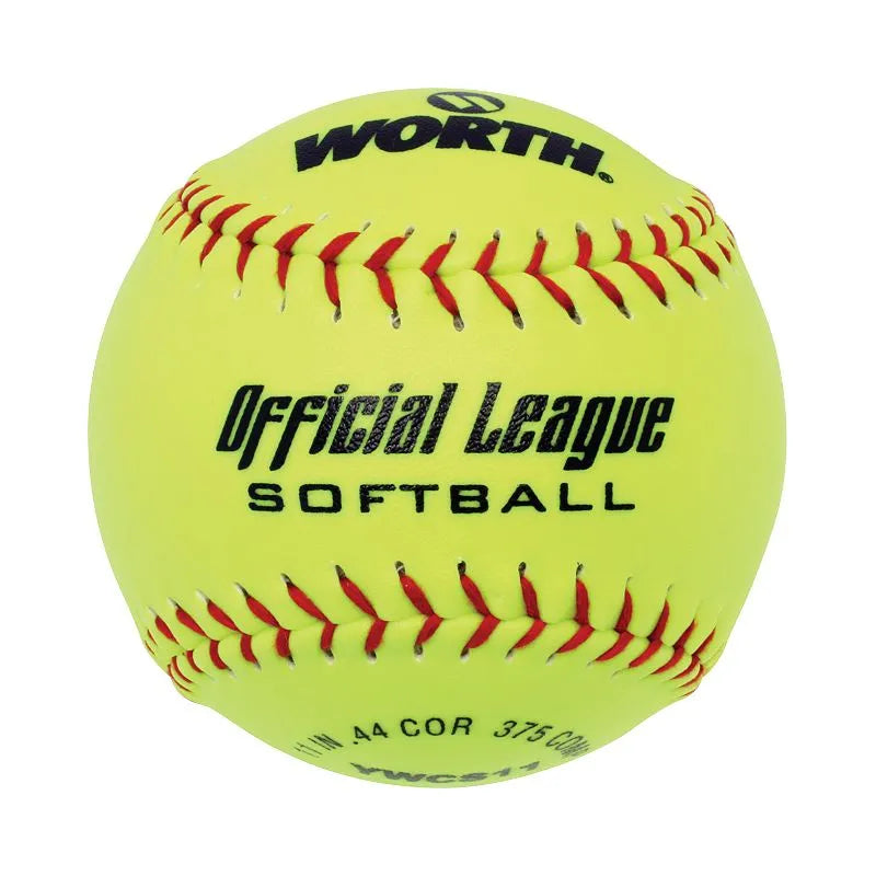 Lot De 7 Balles De Softball Jaunes 11" - 2 Worth -3 Dicks Et 2 Rawlings