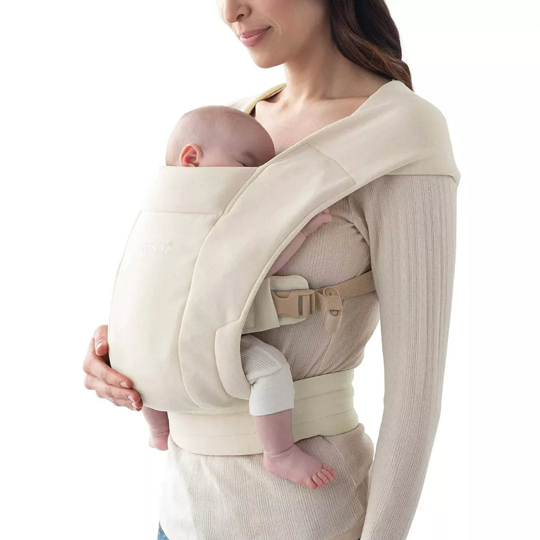 ergobaby embrace newborn carrier - cream Ergobaby Embrace Baby Sling Carrier Newborn to Toddler - Breathable Baby Carriers For Summer - Sling Wrap Carrier with Hip Seat