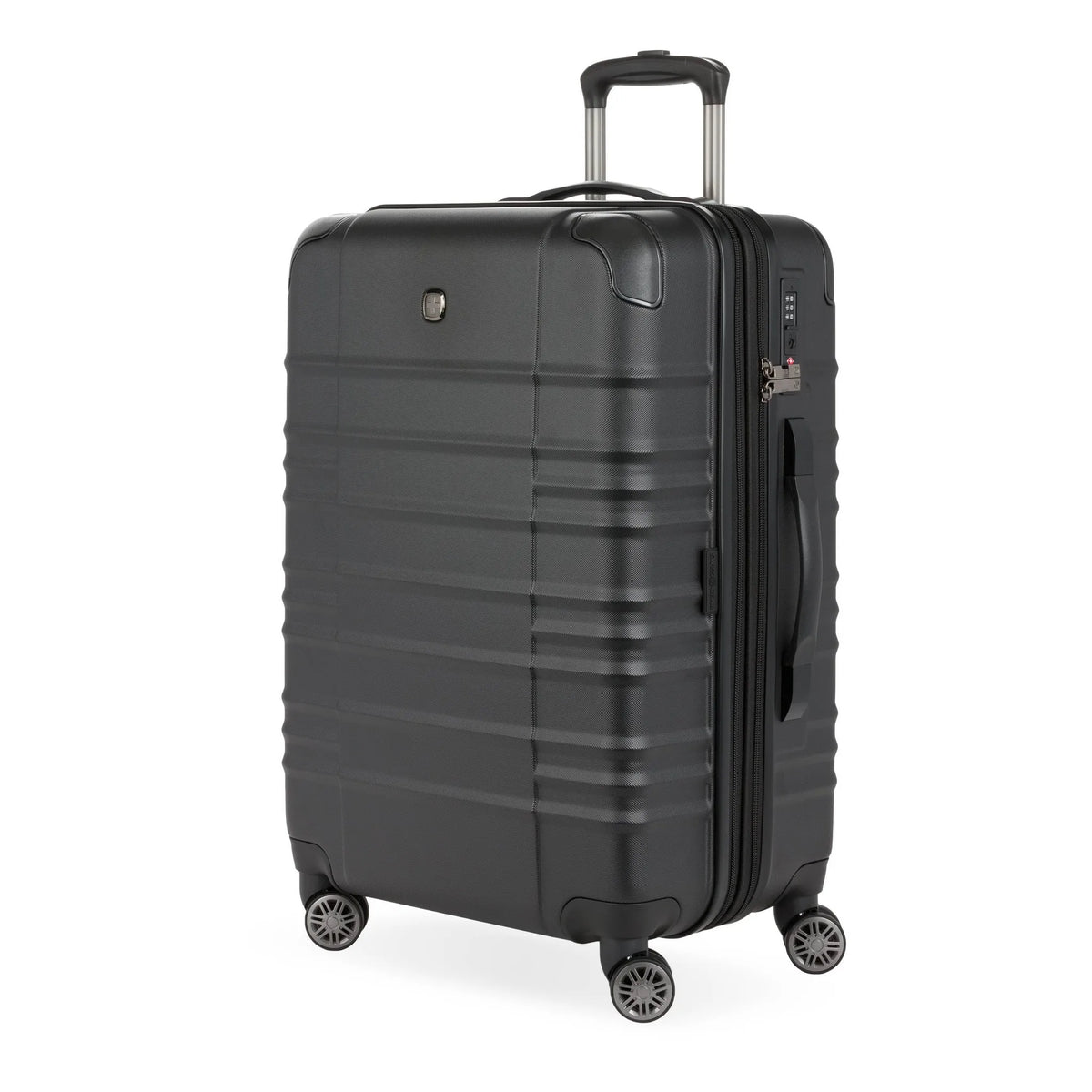 SWISSGEAR Medium Checked Hardside Spinner Suitcase - Black – REBEL