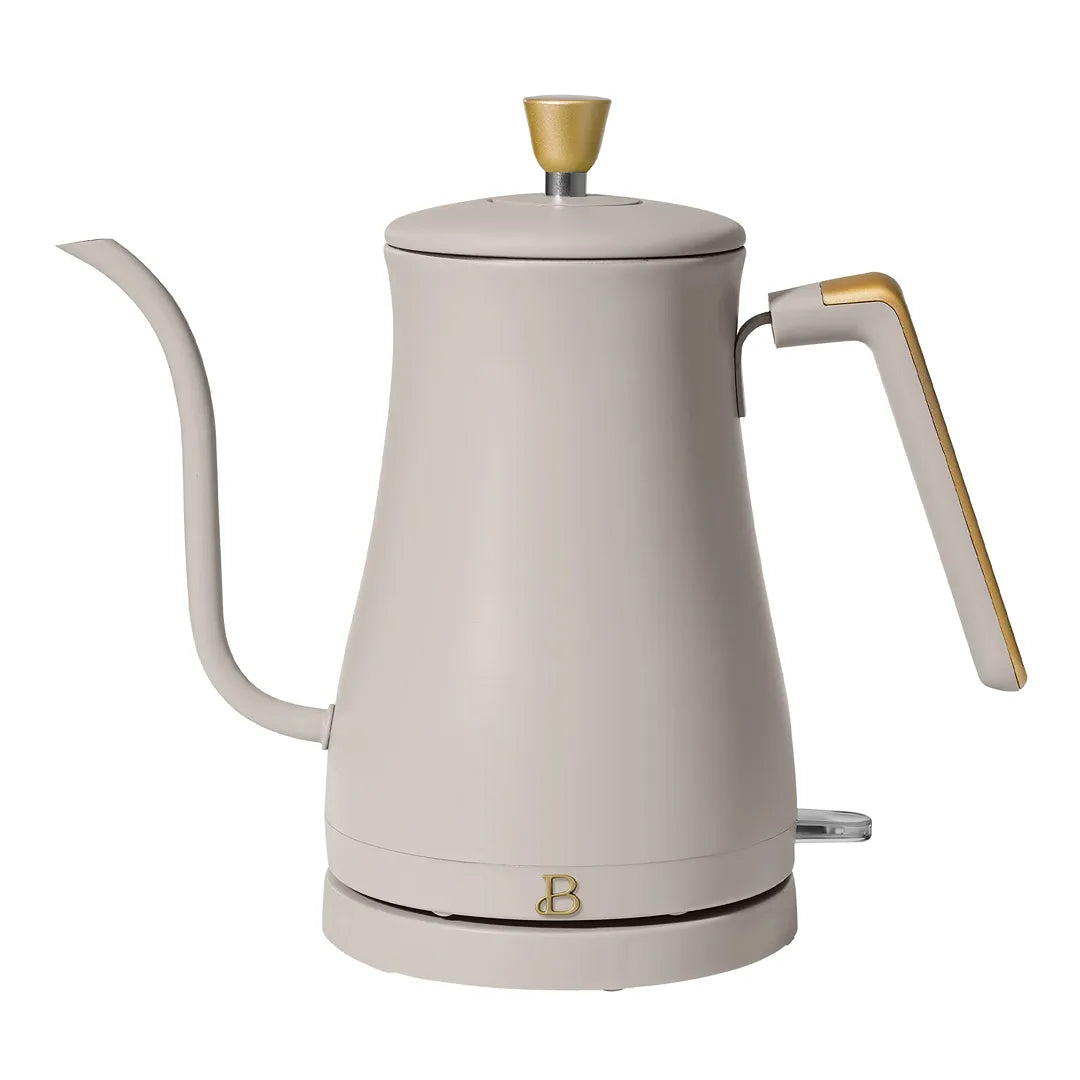 1-Liter Electric Gooseneck Kettle 1200 W, Porcini Taupe by Drew Barrym