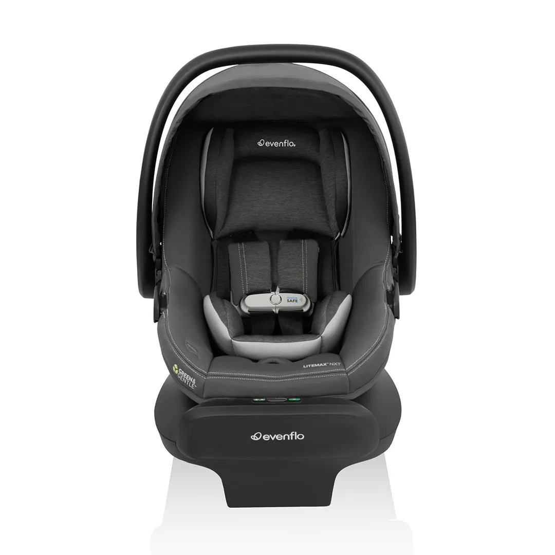 evenflo infant car seat and base Evenflo LiteMax NXT Infant Car Seat with SensorSafe (Anchor Gray)