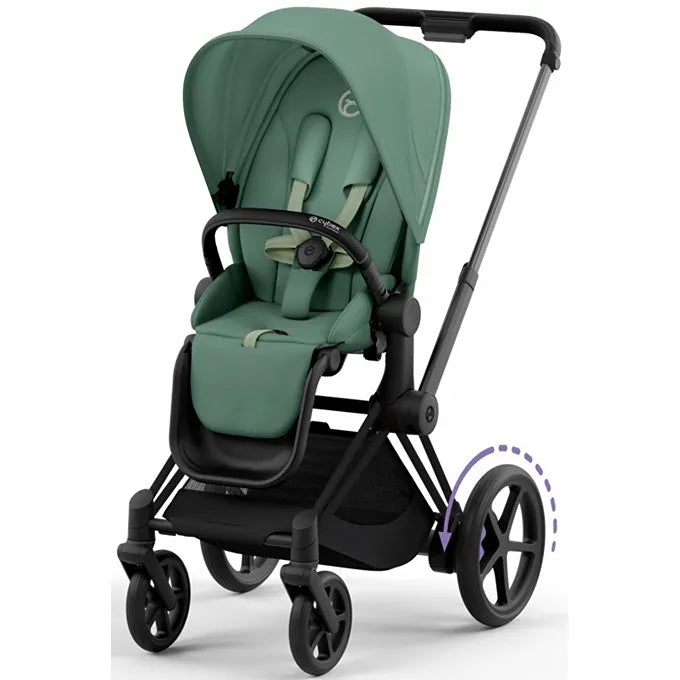 cybex leaf green Cybex e-PRIAM 2 Smart Stroller in Matte Black