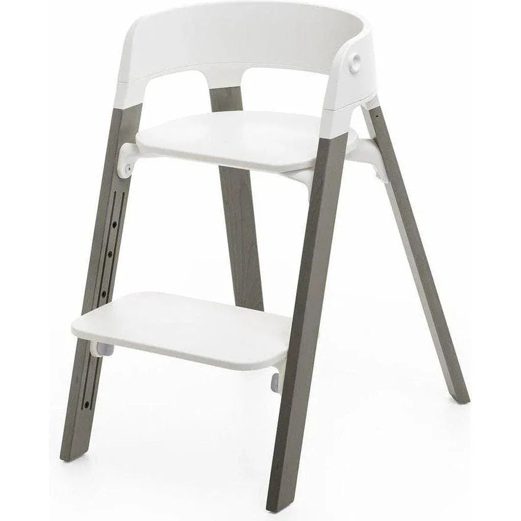 Stokke Steps Chair - White/Hazy Grey – REBEL