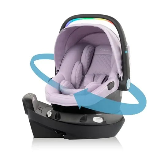 evenflo car seat protector Evenflo Revolve 180 LiteMax NXT Rotating Infant Car Seat with Sensory Soothe