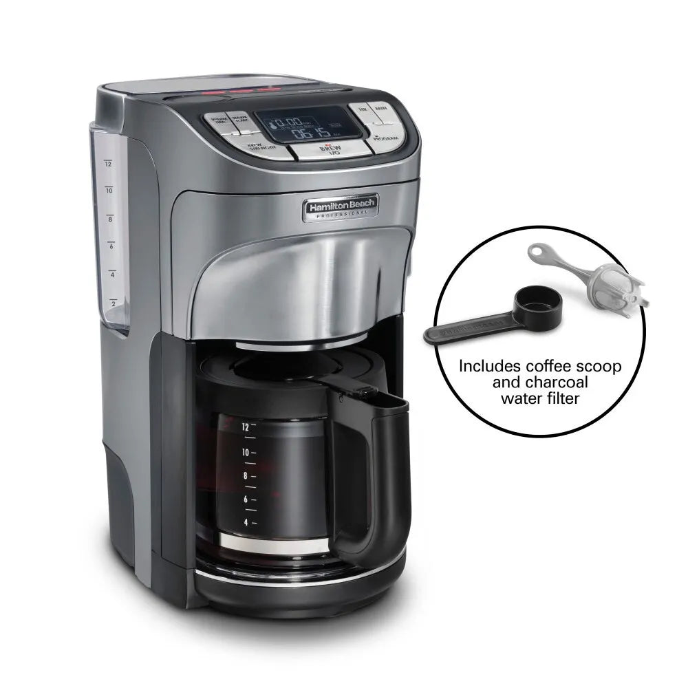 Hamilton Beach Brewstation Pro Coffee Maker 49500: 12-Cup Drip Machine,  Black, Electric