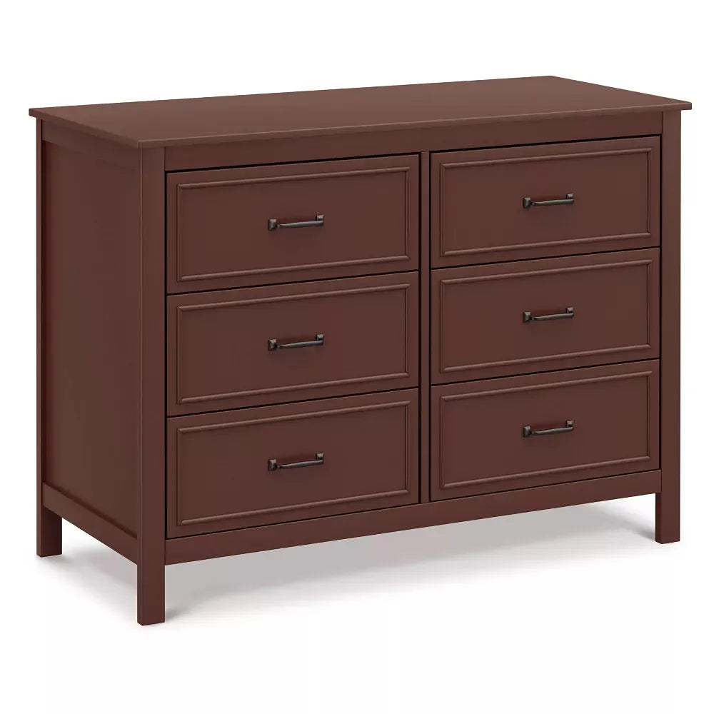 Davinci Charlie 6-Drawer Double Dresser - Crimson Red REBEL Davinci Charlie 6-Drawer Double Dresser - Crimson Red REBEL