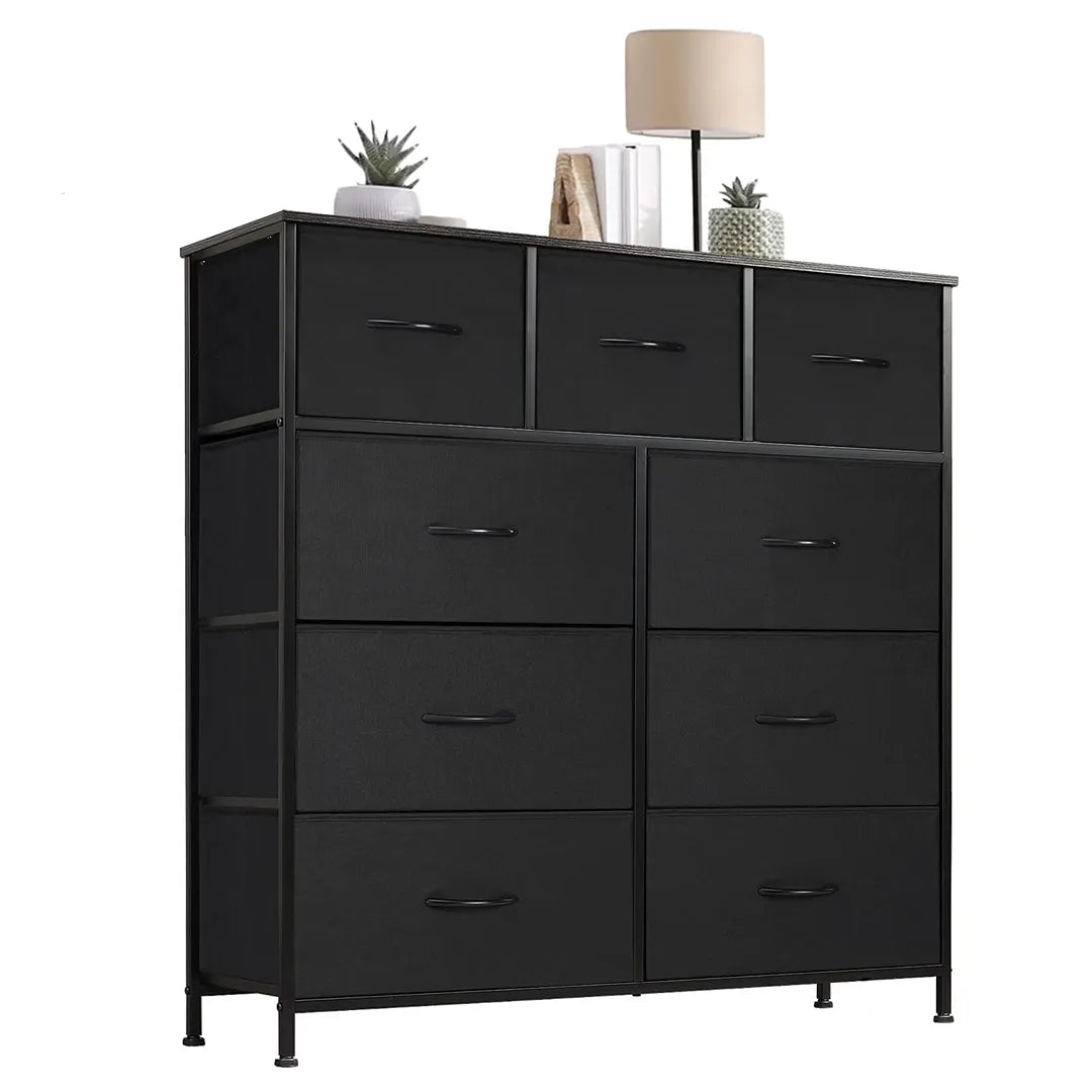 metal clothes dresser CONCETTA 9-Drawer Fabric Dresser Storage Chest