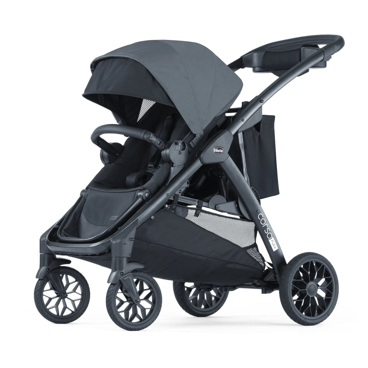 chicco single to double stroller Chicco Corso Flex Convertible Single-to-Double Stroller