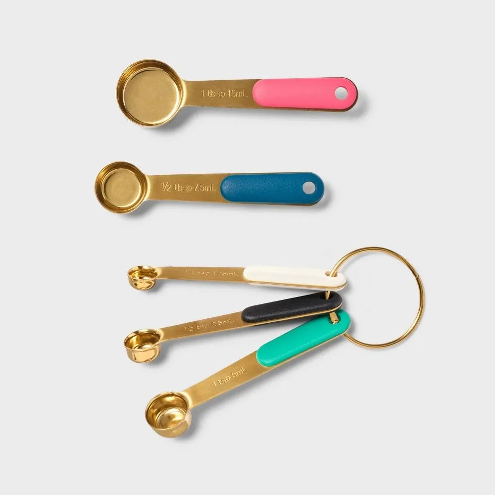 Tabitha Brown 5pc Metal Measuring Spoon Set Gold – REBEL