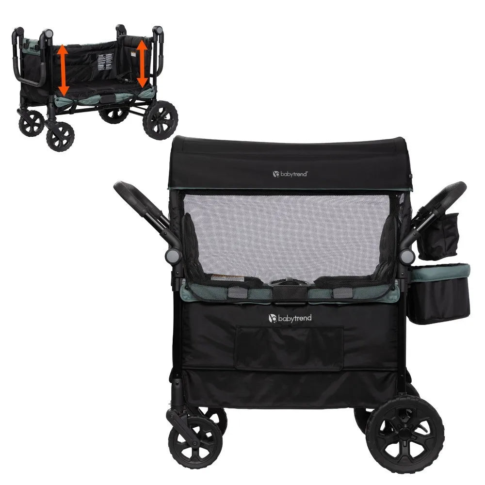 babytrend wagon stroller Baby Trend Quest PLUS 3-in-1 Stroller Wagon in Madrid Green