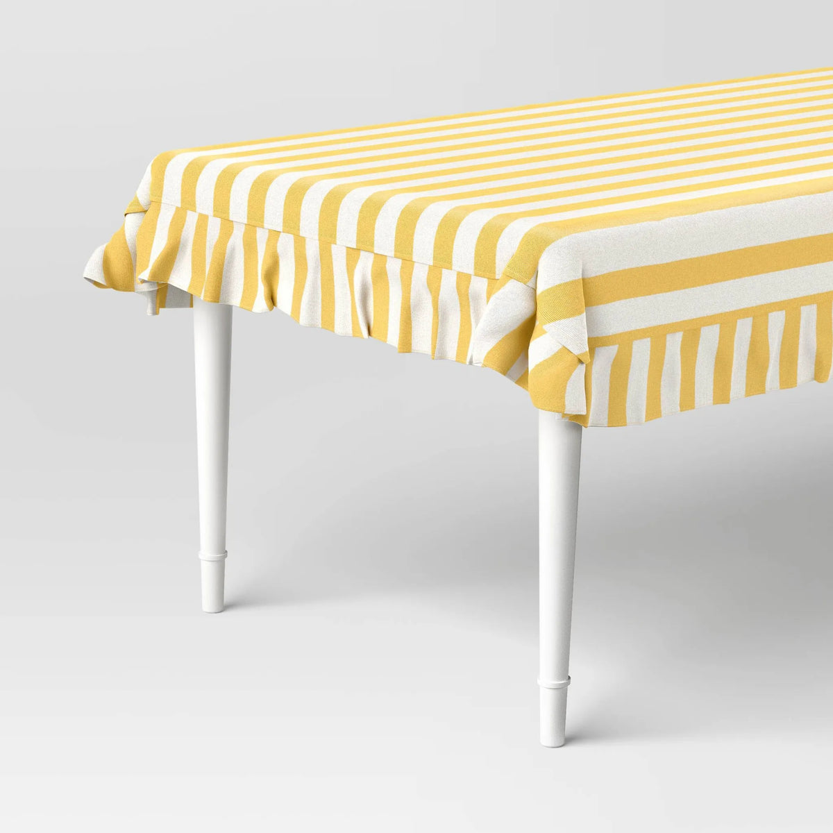 Threshold 80"x60" Yellow Striped Tablecloth - REBEL