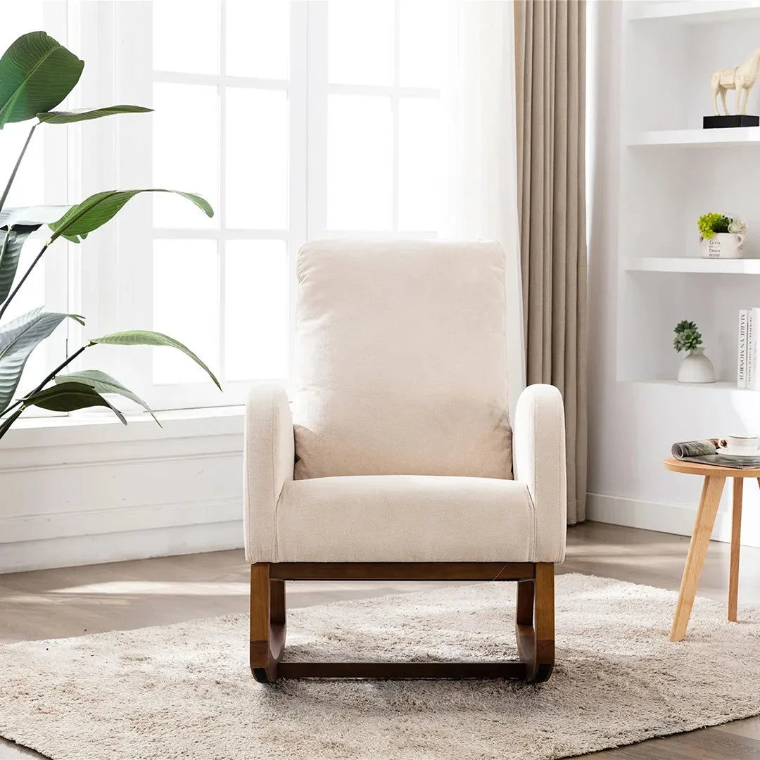 Wade Logan® Carriana Rocking Chair Upholstered - Beige – REBEL
