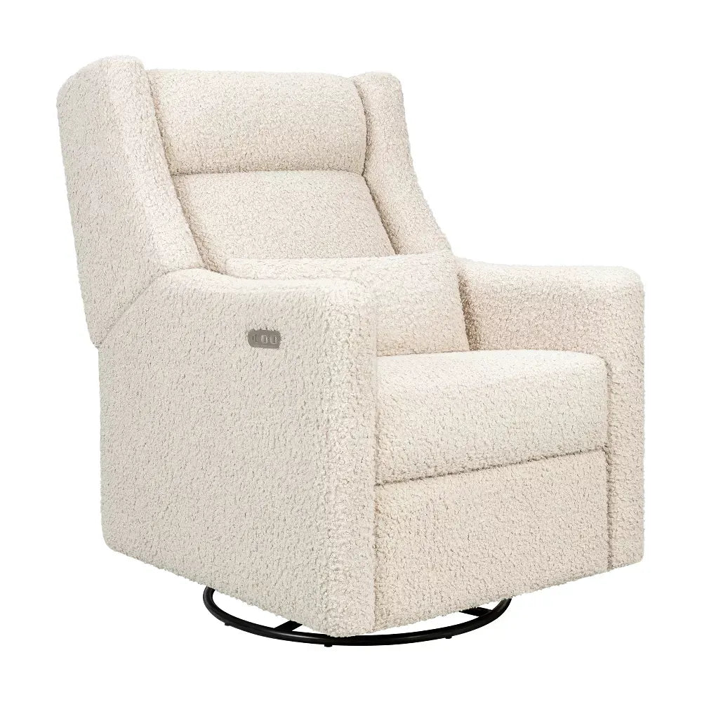Kiwi Plus Power Glider Recliner with Power Headrest Almond Teddy
