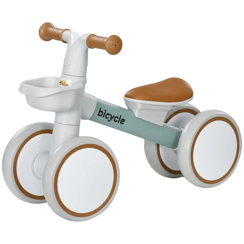 2 in 1 balance and pedal bike Qaba Balance Bike for Toddlers 1-3 Years with Adjustable Seat, Silent  Wheels, No Pedal Bike, Green