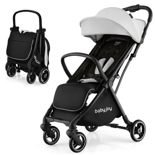 lightest baby stroller COSTWAY One-Hand Folding Portable Lightweight Baby Stroller With Aluminum Frame-Gray – REBEL