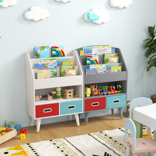 stokke bookshelf COSTWAY Kids Bookshelf With Open Compartment for Toddlers 3+ Years  Old-White – REBEL
