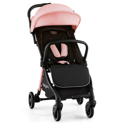 COSTWAY One-Hand Folding Portable Lightweight Baby Stroller With Aluminum  Frame-Pink – REBEL