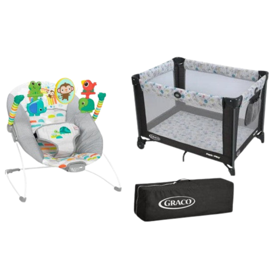evenflo pack n play safari Graco Pack N Play Portable Playard + Bouncer Seat – REBEL