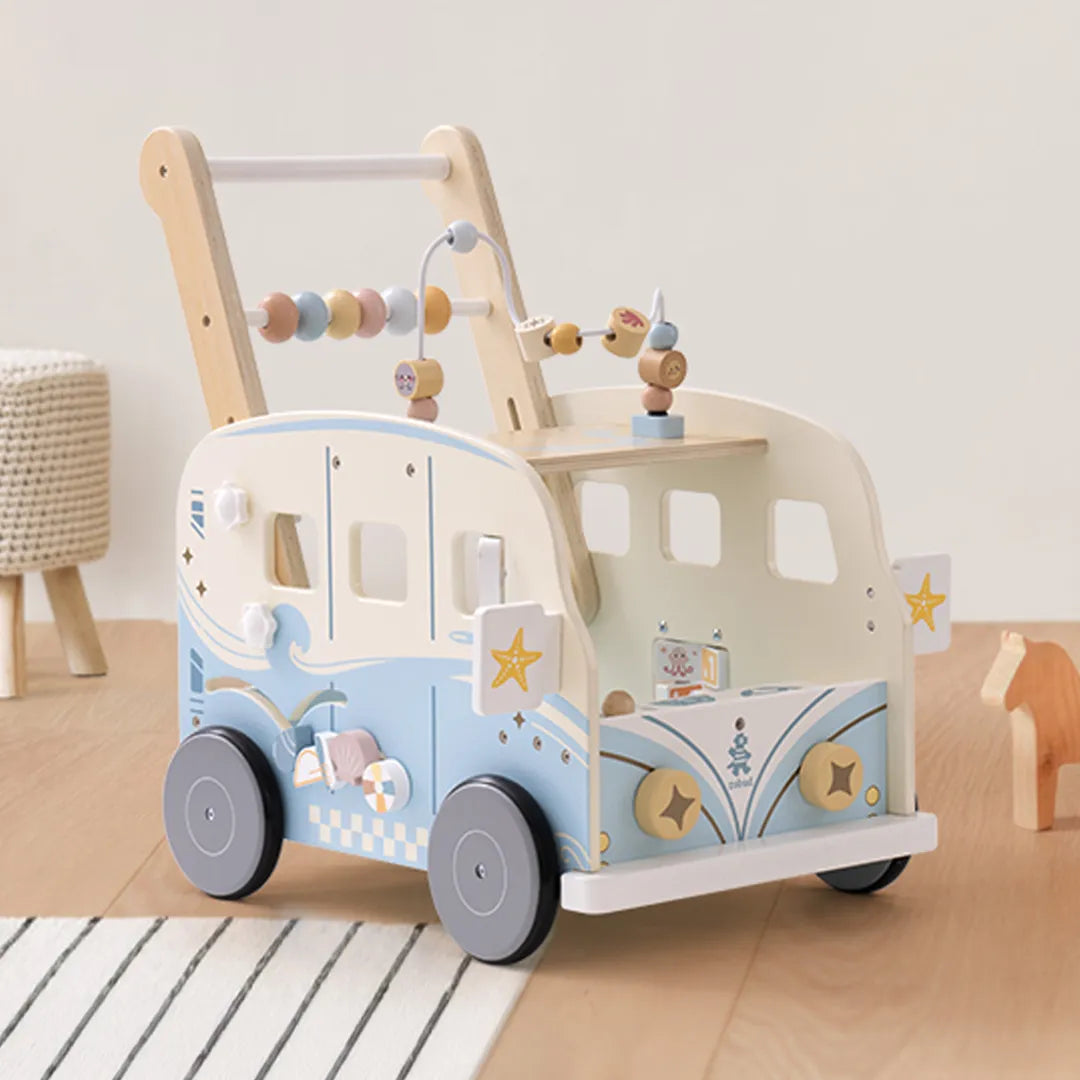 ROBUD Wooden Baby Push Walker - Vacation Bus – REBEL