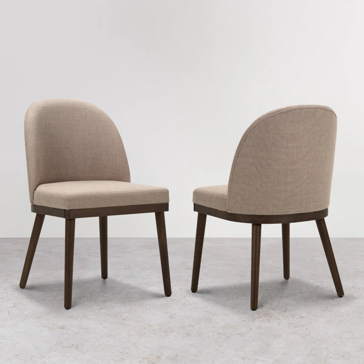George Oliver Wide Cushioned Solid Wood Dining Chairs (Set of 2