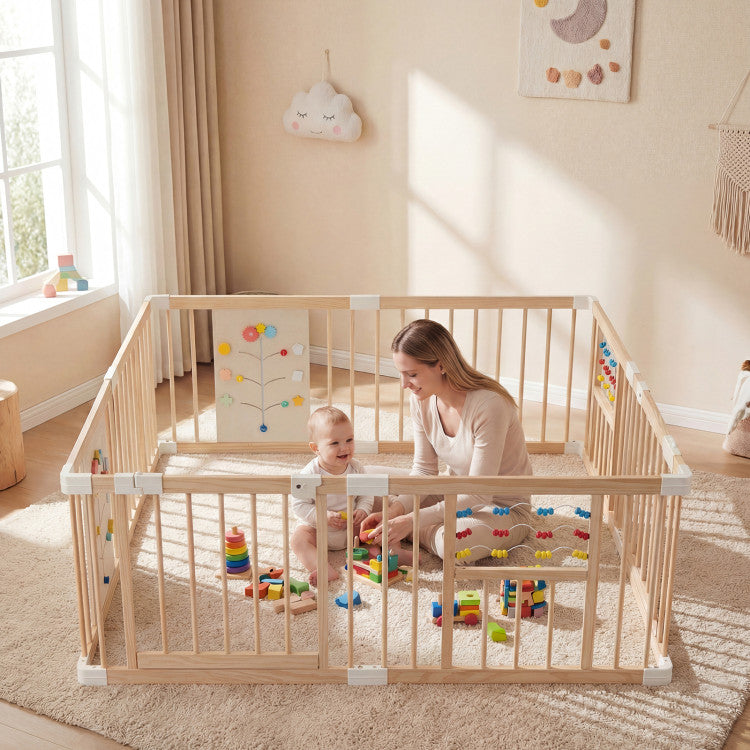how to assemble evenflo playpen COSTWAY Wooden Baby Playpen Adjustable Large Play Yard for Infants-Natural  – REBEL