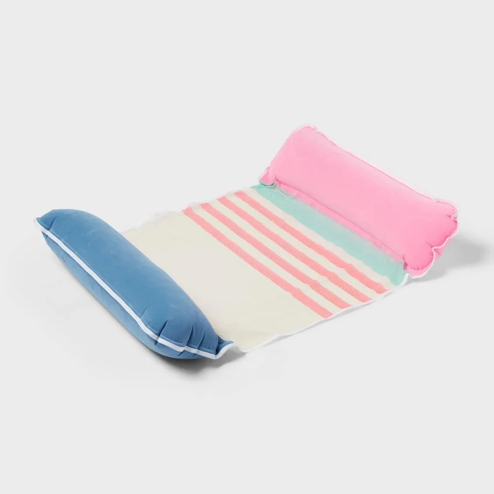 Hammock Mesh Striped Inflatable Pool Float