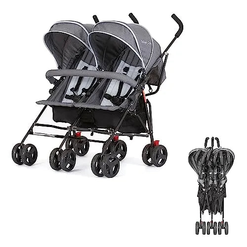double stroller umbrella Dream On Me Volgo Twin Umbrella Stroller