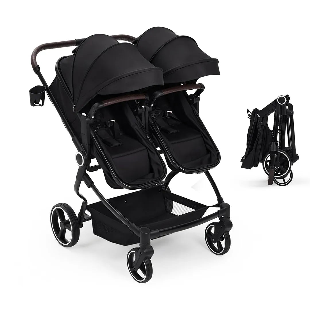 Garvee Side by Side Double Stroller for Twins - Black – REBEL