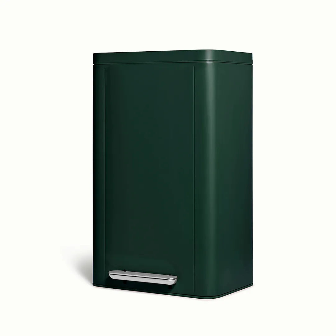 Caraway 45L Rectangular Step Trash Can - Emerald – REBEL