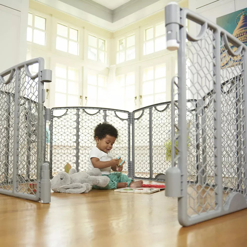 evenflo indoor outdoor play space Evenflo Versatile Play Space Adjustable Play Area, Plastic, 8-Panel (Cool Gray) 8 Panel Cool Gray Play Space – REBEL