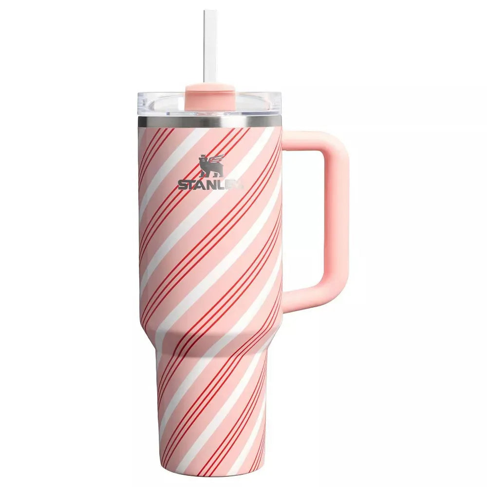 Stanley 40 oz Insulated Stainless Steel Tumbler - Pink Stripe  REBEL