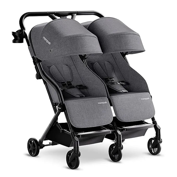 Mompush Lithe X2 Lightweight Double Stroller - Grey – REBEL