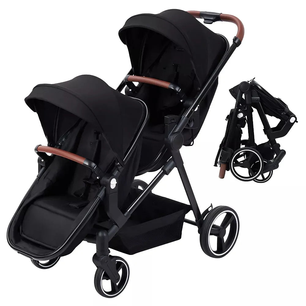 groupon double stroller GustoWave Double Track Tandem Stroller