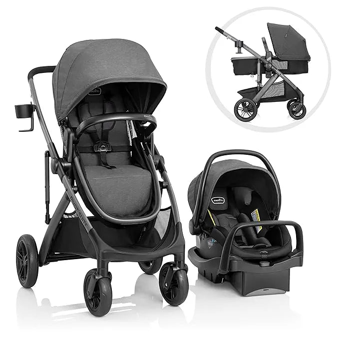 evenflo bassinet Evenflo Pivot Suite Modular Travel System with LiteMax Infant Car Seat