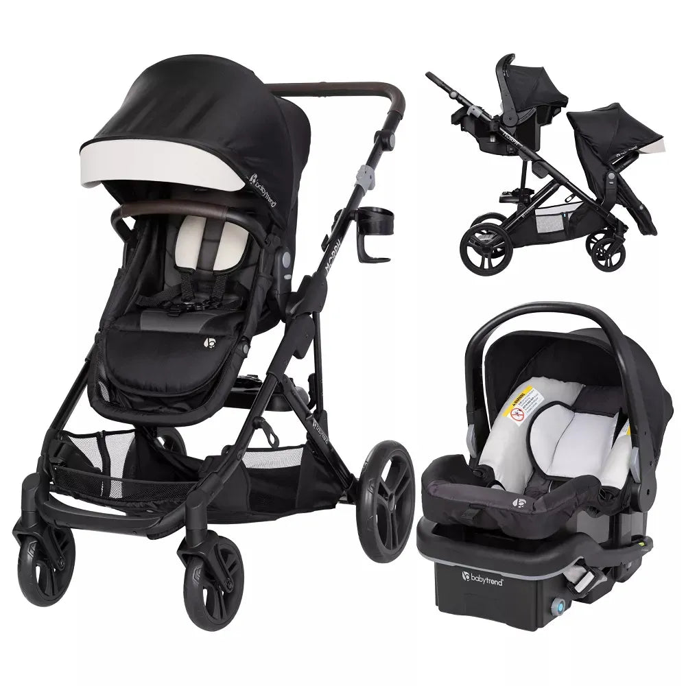 Baby Trend Morph Single to Double Modular Stroller Travel System - Madrid  Tan  REBEL