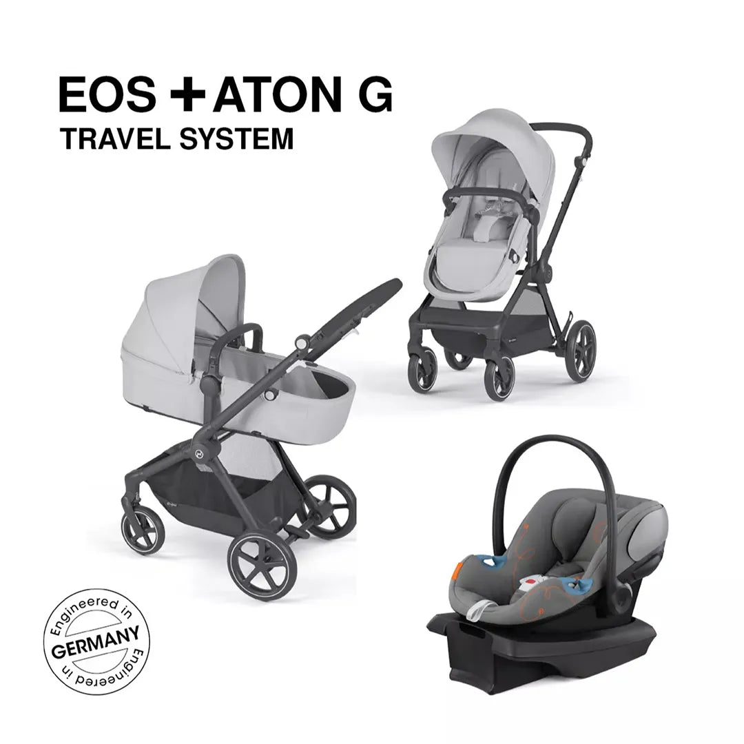 cybex stroller and car seat Cybex Eos 5-in-1 Travel System Stroller + Lightweight Aton G Infant Car Seat