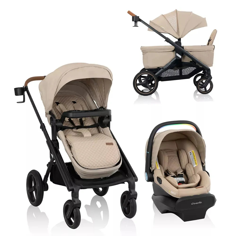 Evenflo Transformer Travel System and Stroller Wagon with LiteMax NXT Infant Seat with SS