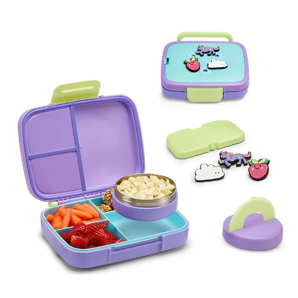 Ello Kids Insulated Bento Lunch Box with Thermos - Purple – REBEL