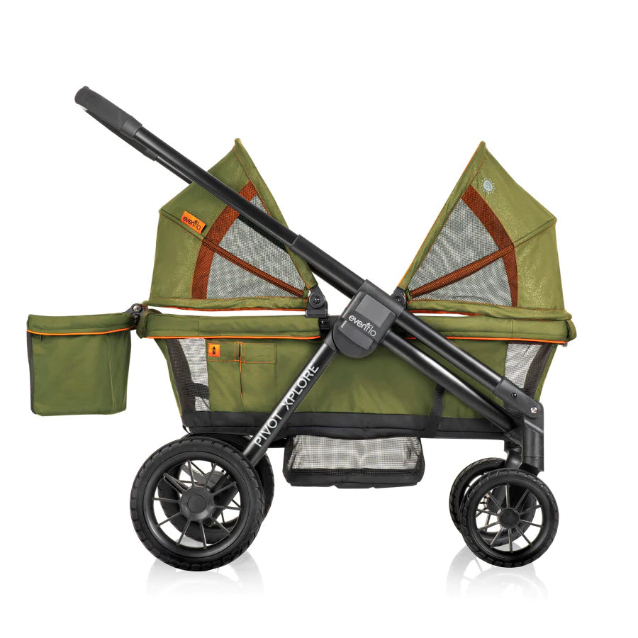 stroller wagon with all terrain wheels Evenflo Pivot Xplore All-Terrain Stroller Wagon
