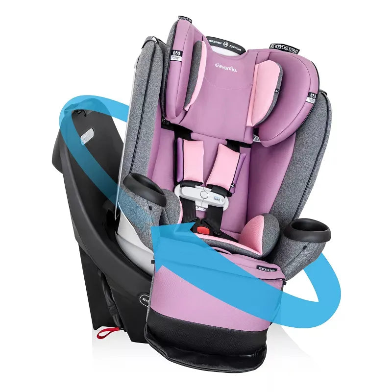 evenflo revolve 360 car seat adjust straps Evenflo Gold Revolve 360 Extend All-in-One Rotational Convertible Car Seat with Sensor Safe