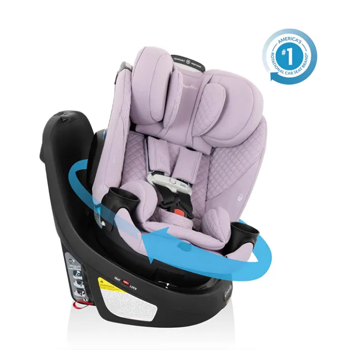 evenflo slim revolve Evenflo Revolve360 Slim 2-in-1 Rotational Car Seat with Green & Gentle Fabric
