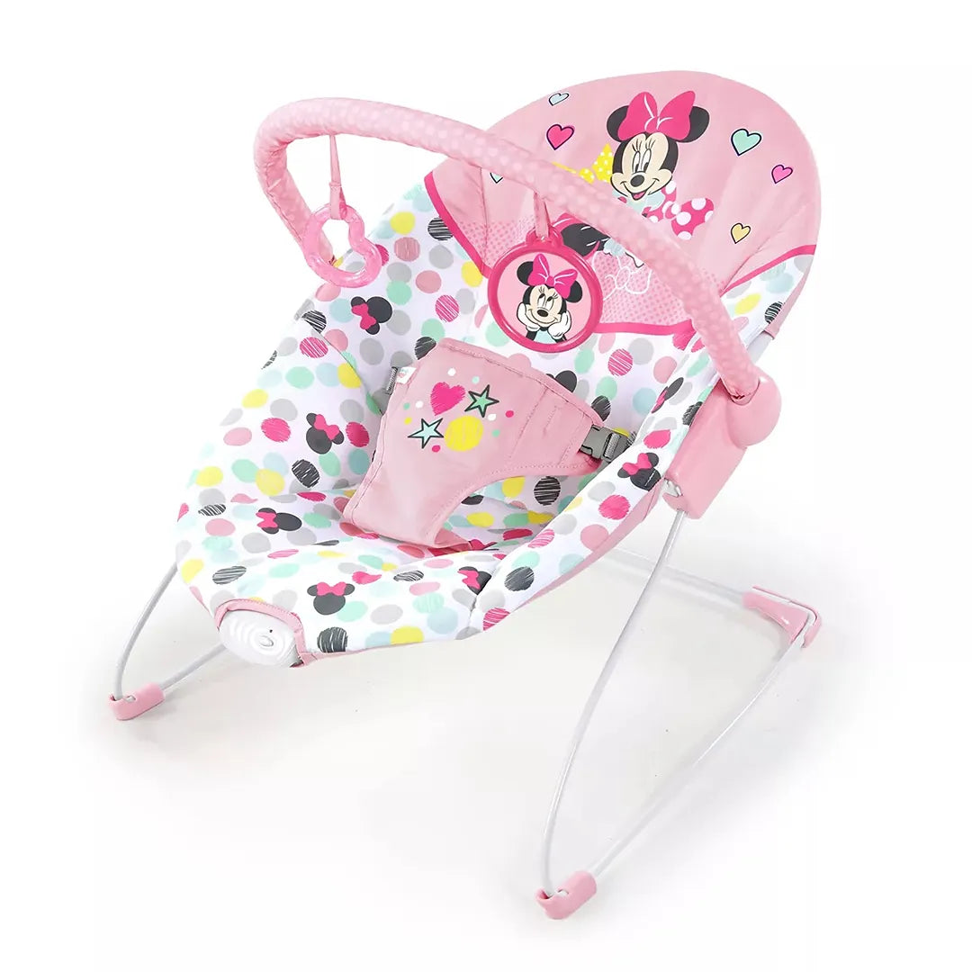 Bright Starts Minnie Mouse Spotty Dotty Vibrating Bouncer  REBEL