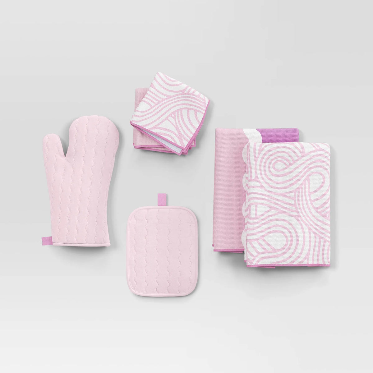 Room Essentials 6pc Kitchen Textile Set Pink/Ivory - ™ – REBEL