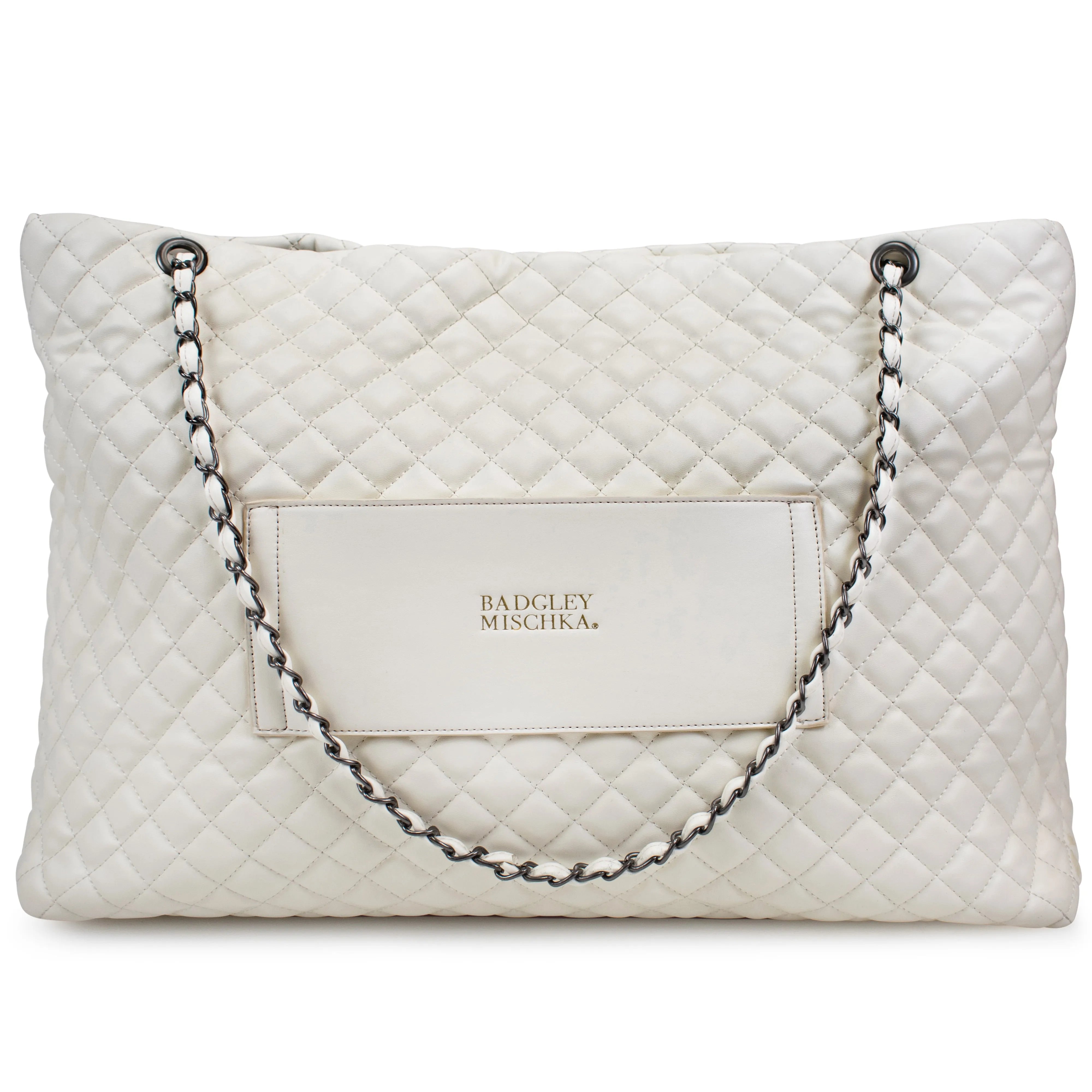 Badgley Mischka Diana XL Vegan Leather Weekender Tote Bag