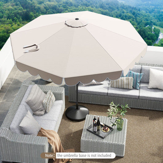 beige patio umbrella COSTWAY 10 Feet Outdoor Market Umbrella With Crank Tilt Adjustment-Beige – REBEL HP Travel 25 Liter including 8ft One Size Fits All:Grey/Black PO-EM-Primary