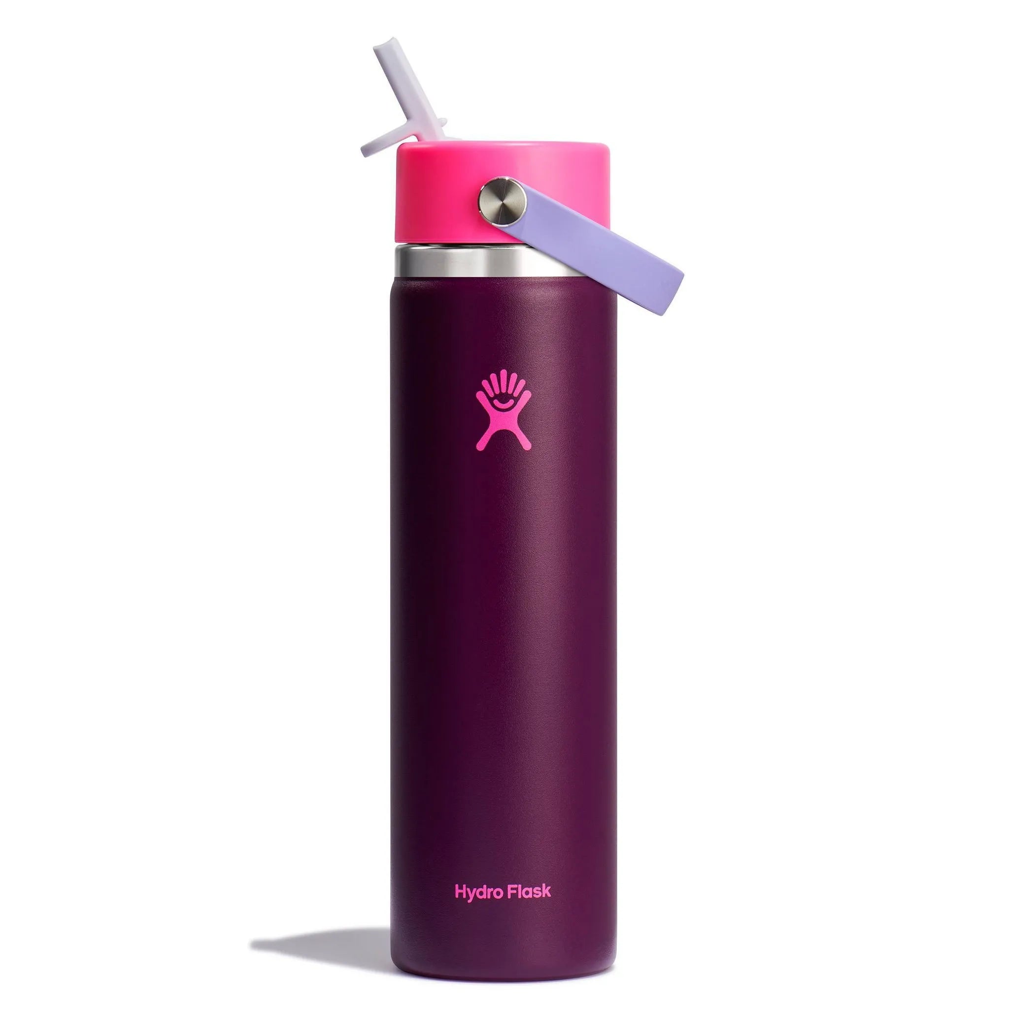 Hydro Flask 24oz Wide Mouth Flex Straw Water Bottle Sugar Plum: BPA-Free,  Vacuum-Insulated, Leakproof, Dishwasher-Safe – REBEL