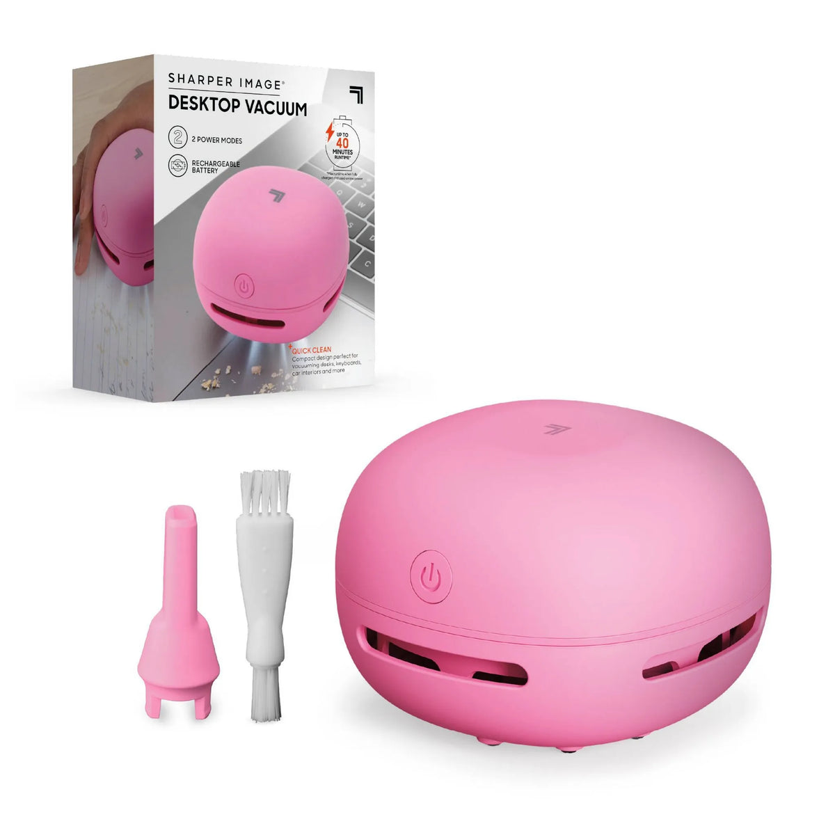 Sharper Image Desktop Cordless Handheld Vacuum Pink – REBEL